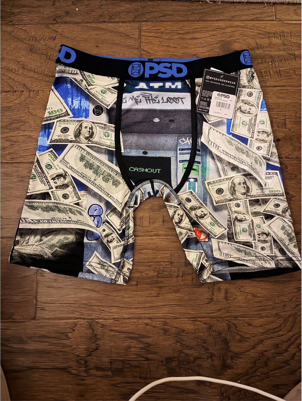 PSD Men's Boxer Briefs ATM Cashout Money Print Multicolor Size Small